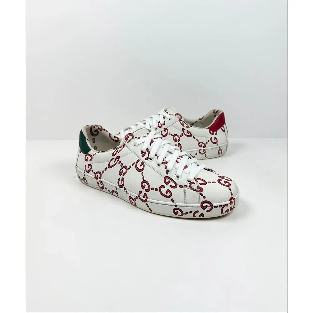 Size 7.5US - Gucci ace monogram ghost